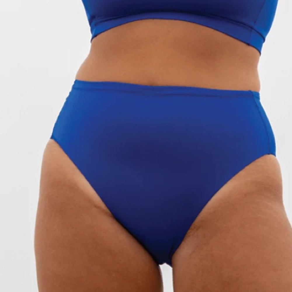 Left on Friday Hi Hi bikini bottom in First Place  blue size Small